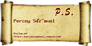 Percsy Sámuel névjegykártya